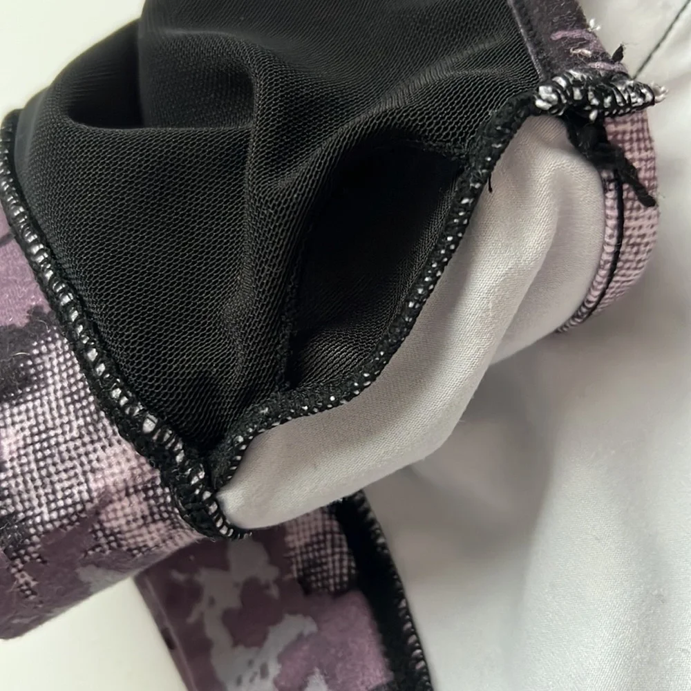 Gymshark  Purple Camo Sport Bra with cell phone‎ pocket XS